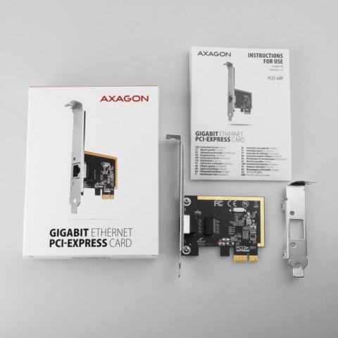 PCEE-GRF Karta sieciowa PCIe 1x Gigabit Ethernet port RJ-45 Realtek SP & LP PCEE-GRF Karta sieciowa PCIe 1x Gigabit Ethernet port RJ-45 Realtek SP & LP