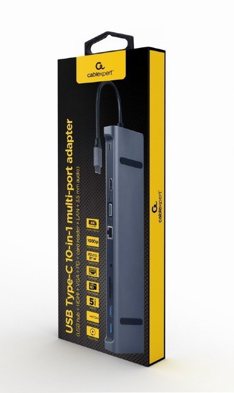 Hub USB-C PD GbE VGA HDMI 3xUSB 3.1 czytnik kart SD Hub USB-C PD GbE VGA HDMI 3xUSB 3.1 czytnik kart SD