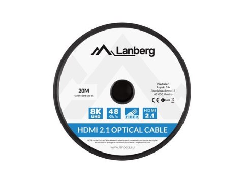 Kabel HDMI M/M v2.1 20M 8K czarny optyczny AOC