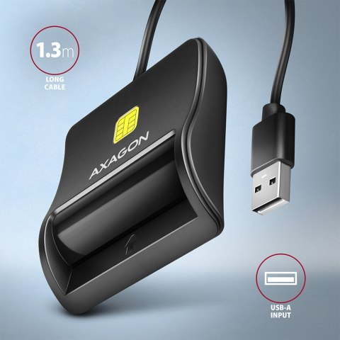 CRE-SM3N Czytnik kart identyfikacyjnych USB, 1.3m kabel