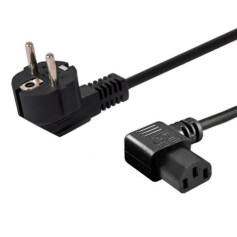 Kabel zasilający Schuko (M) kątowy - IEC C13, kątowy 1,8 CL-116 Kabel zasilający Schuko (M) kątowy - IEC C13, kątowy 1,8 CL-116