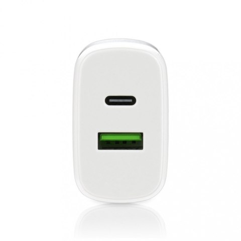 Ładowarka USB/USB-C QC3.0 25W Biała
