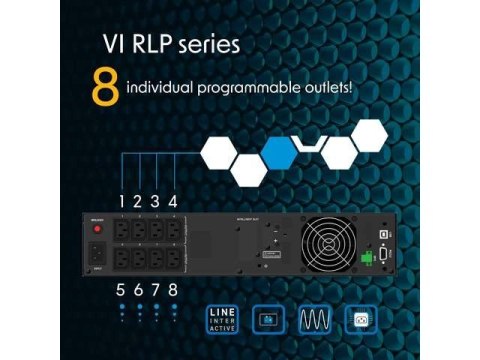 Zasilacz awaryjny UPS Line-interactive 2000VA 8xIEC C13 USB-B EPO LCD 2U Zasilacz awaryjny UPS Line-interactive 2000VA 8xIEC C13 USB-B EPO LCD 2U