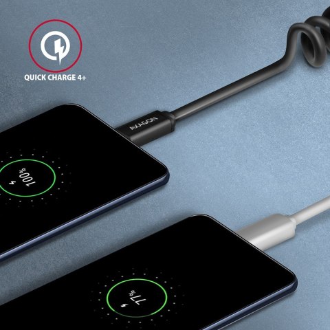 BUCM-CM20TB Kabel Twister USB-C - USB-C, 1.1m USB2.0 3A ALU, czarny
