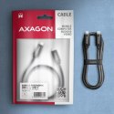 BUCM2-CM10AB Kabel USB-C - USB-C, 1.0m 5A charging, ALU, 240W PD, oplot, USB2.0, czarny