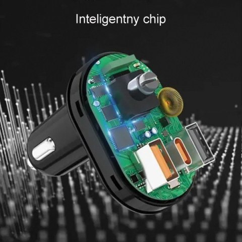 Zestaw głośnomówiący C-843 MP3 1xUSB+1xUSB-C z transmiterem Zestaw głośnomówiący C-843 MP3 1xUSB+1xUSB-C z transmiterem