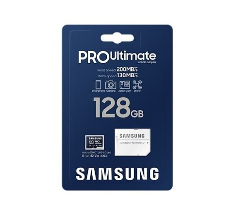 Karta pamięci microSD MB-MY128SA/WW Pro Ultimate 128GB + Adapter Karta pamięci microSD MB-MY128SA/WW Pro Ultimate 128GB + Adapter