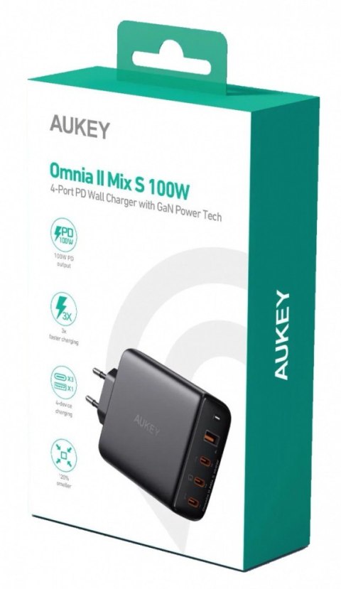 PA-B7S Omnia II GaN ładowarka sieciowa 4xUSB (3xUSB C+1xUSBA) 100W PD3.0 PPS QC4.0+ FCP PA-B7S Omnia II GaN ładowarka sieciowa 4xUSB (3xUSB C+1xUSBA) 100W PD3.0 PPS QC4.0+ FCP