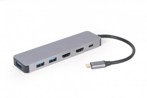 Adapter USB-C Hub USB-C PD HDMI x2 USB 3.0x3 Adapter USB-C Hub USB-C PD HDMI x2 USB 3.0x3