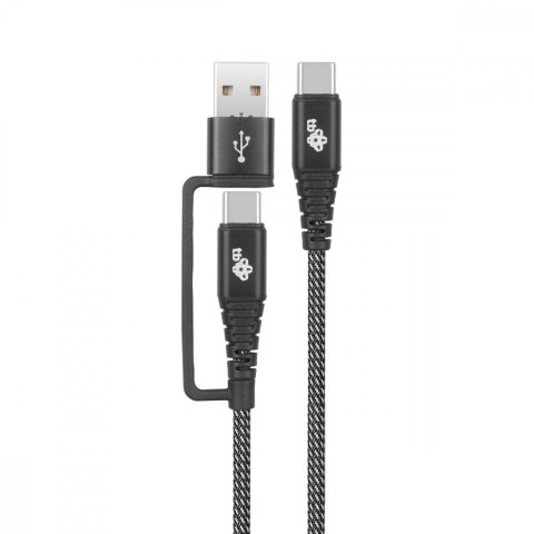 Kabel 2w1: USB C - USB C z nakładką USB A, 1.2 m Kabel 2w1: USB C - USB C z nakładką USB A, 1.2 m