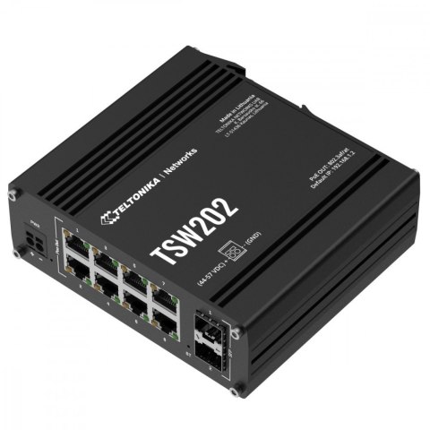 Przełącznik zarządzalny przemysłowy TSW202 2xSFP 8xPoE+ L2/L3 Przełącznik zarządzalny przemysłowy TSW202 2xSFP 8xPoE+ L2/L3