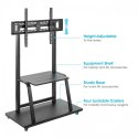 Stojak mobilny do TV 37-100cali, 150kg, półka AV