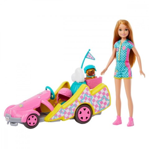 Lalka Barbie Stacie i pojazd filmowy Gokart Lalka Barbie Stacie i pojazd filmowy Gokart