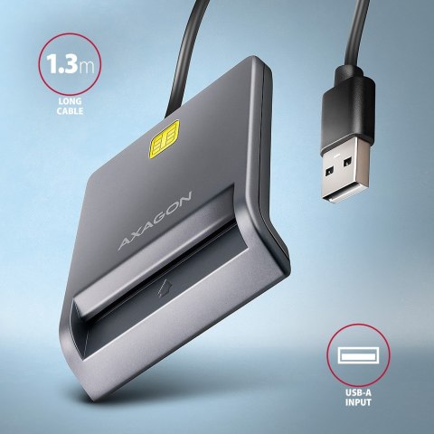 CRE-SM3T Czytnik kart identyfikacyjnych USB, 1.3m kabel