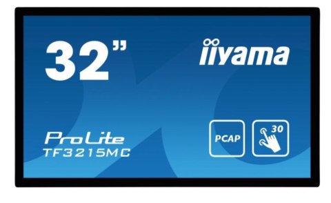 Monitor dotykowy 32 cale TF3215MC-B2 POJ.30PKT.VA.VGA.HDMI.DP.500cd/m2.3000:1/8ms.24/7.7H.IP65(front).PION/POZIOM.200x200mm(vesa Monitor dotykowy 32 cale TF3215MC-B2 POJ.30PKT.VA.VGA.HDMI.DP.500cd/m2.3000:1/8ms.24/7.7H.IP65(front).PION/POZIOM.200x200mm(vesa