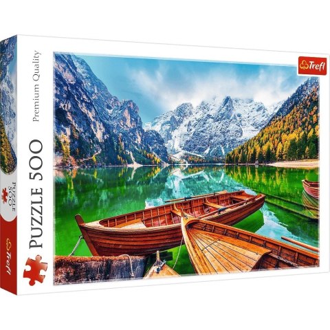 Puzzle 500 elementów Jezioro Braies Włochy Puzzle 500 elementów Jezioro Braies Włochy