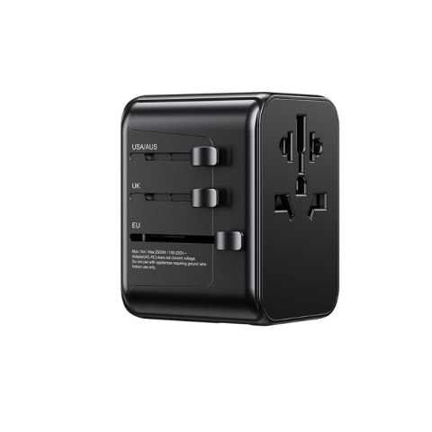 Ładowarka / Adapter podróżny Pop Digital Series EU / UK / US / AU + 3x USB-C & 2x USB-A 30W Czarny Ładowarka / Adapter podróżny Pop Digital Series EU / UK / US / AU + 3x USB-C & 2x USB-A 30W Czarny