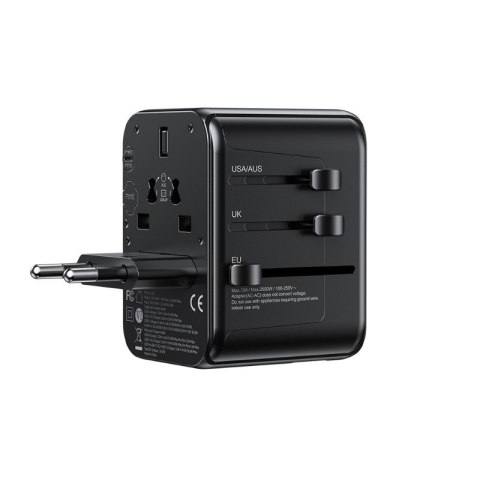Ładowarka / Adapter podróżny Pop Digital Series EU / UK / US / AU + 3x USB-C & 2x USB-A 30W Czarny Ładowarka / Adapter podróżny Pop Digital Series EU / UK / US / AU + 3x USB-C & 2x USB-A 30W Czarny