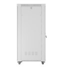 Szafa stojąca rack 19'' 42U 800x1000 szara drzwi szkalne flat pack