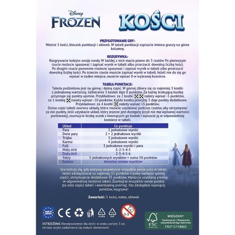 Gra podróżna Kości Kraina Lodu Frozen Gra podróżna Kości Kraina Lodu Frozen