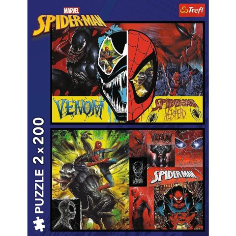 Puzzle 2x200 elementów Dzień i noc Spidermana Puzzle 2x200 elementów Dzień i noc Spidermana