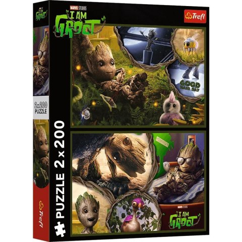 Puzzle 2x200 elementów Ja jestem Groot Guardians Marvel Puzzle 2x200 elementów Ja jestem Groot Guardians Marvel