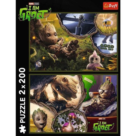 Puzzle 2x200 elementów Ja jestem Groot Guardians Marvel Puzzle 2x200 elementów Ja jestem Groot Guardians Marvel