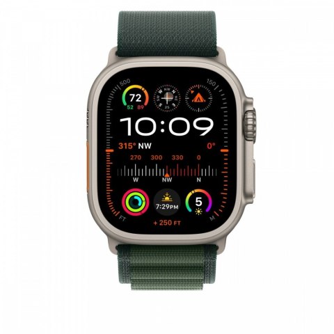 Opaska Alpine w kolorze ciemnozielonym do koperty 49 mm - rozmiar L - elementy z tytanu w kolorze naturalnym Opaska Alpine w kolorze ciemnozielonym do koperty 49 mm - rozmiar L - elementy z tytanu w kolorze naturalnym