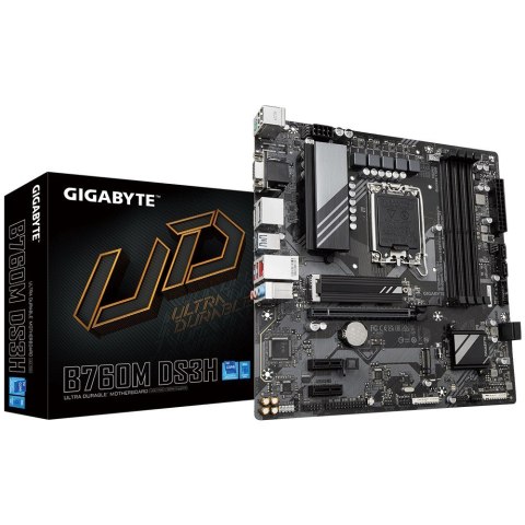 Płyta główna B760M DS3H s1700 4DDR5 HDMI/DP/DSUB mATX Płyta główna B760M DS3H s1700 4DDR5 HDMI/DP/DSUB mATX