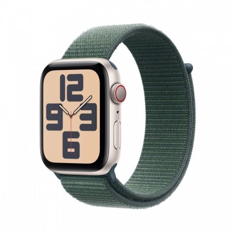 Watch SE GPS + Cellular, koperta 40 mm z aluminium w kolorze księżycowej poświaty z opaską sportową w kolorze górskiego jeziora Watch SE GPS + Cellular, koperta 40 mm z aluminium w kolorze księżycowej poświaty z opaską sportową w kolorze górskiego jeziora