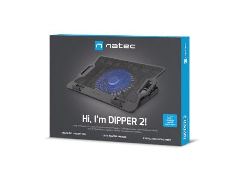 Podstawka chłodząca DIPPER 2 12.1-17.3 cala 2 USB LED