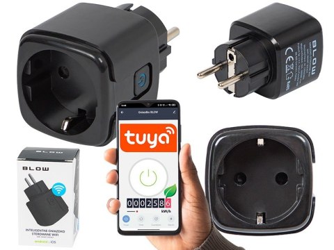 Inteligentne gniazdko sterowane WiFi TUYA V3 czarne Inteligentne gniazdko sterowane WiFi TUYA V3 czarne