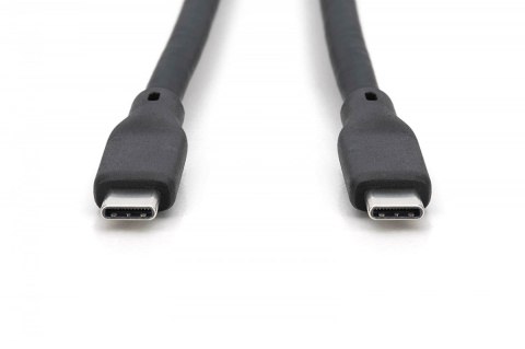 Kabel połączeniowy silikonowy USB-C - USB-C, USB 4 Gen3 40G 8K 240W, 0,5m Czarny Kabel połączeniowy silikonowy USB-C - USB-C, USB 4 Gen3 40G 8K 240W, 0,5m Czarny