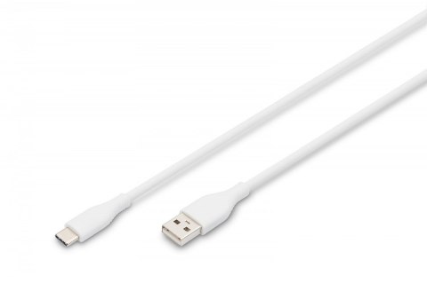 Kabel zasilający silikonowy USB-A - USB-C, USB 2.0 60W, 0,5m Biały Kabel zasilający silikonowy USB-A - USB-C, USB 2.0 60W, 0,5m Biały
