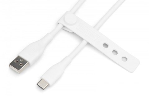 Kabel zasilający silikonowy USB-A - USB-C, USB 2.0 60W, 0,5m Biały Kabel zasilający silikonowy USB-A - USB-C, USB 2.0 60W, 0,5m Biały