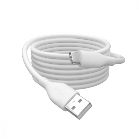 Kabel zasilający silikonowy USB-A - USB-C, USB 2.0 60W, 1m Biały Kabel zasilający silikonowy USB-A - USB-C, USB 2.0 60W, 1m Biały