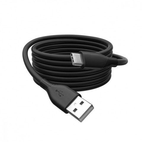 Kabel zasilający silikonowy USB-A - USB-C, USB 2.0 60W, 1m Czarny Kabel zasilający silikonowy USB-A - USB-C, USB 2.0 60W, 1m Czarny