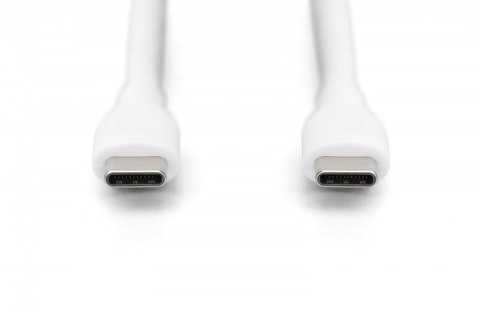 Kabel zasilający silikonowy USB-C - USB-C, USB 2.0 60W, 0,5m Biały Kabel zasilający silikonowy USB-C - USB-C, USB 2.0 60W, 0,5m Biały