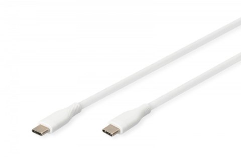 Kabel zasilający silikonowy USB-C - USB-C, USB 2.0 60W, 2m Biały Kabel zasilający silikonowy USB-C - USB-C, USB 2.0 60W, 2m Biały