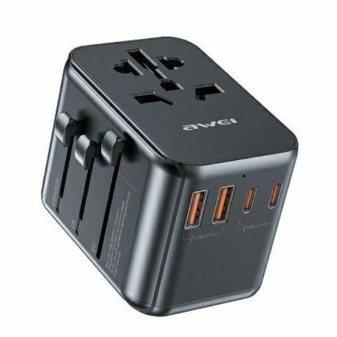 Ładowarka podróżna 4w1 GaN 35W US/AU/EU/UK C-39 2xUSB +3xUSB-C Ładowarka podróżna 4w1 GaN 35W US/AU/EU/UK C-39 2xUSB +3xUSB-C