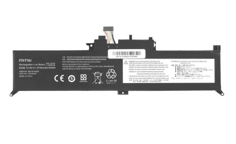 Bateria 00HW027 01AV434 do Lenovo ThinkPad Yoga 260 370 X380 2700 mAh (40 Wh) 14.8V (14.4V) Bateria 00HW027 01AV434 do Lenovo ThinkPad Yoga 260 370 X380 2700 mAh (40 Wh) 14.8V (14.4V)