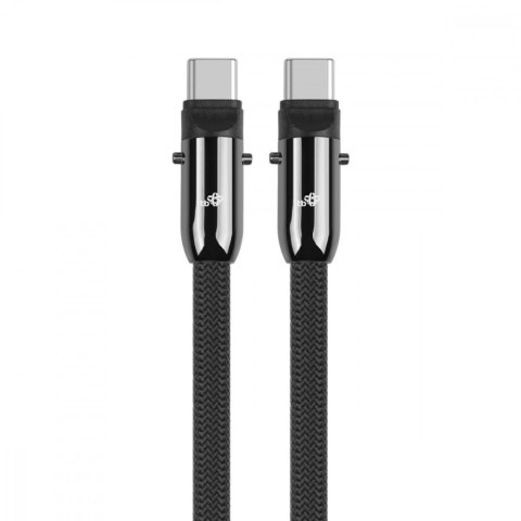Kabel 2w1 USB C smycz 1m czarny Kabel 2w1 USB C smycz 1m czarny