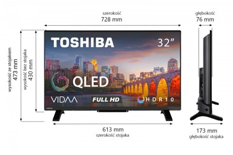 Telewizor QLED 32 cale 32QV2F63DG