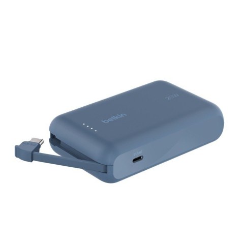 PowerBank BoostCharge 10k mAh 20w wbudowany kabel-C, port-C, niebieski PowerBank BoostCharge 10k mAh 20w wbudowany kabel-C, port-C, niebieski
