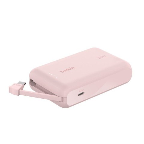 PowerBank BoostCharge 10k mAh 20w wbudowany kabel-C, port-C, różowy PowerBank BoostCharge 10k mAh 20w wbudowany kabel-C, port-C, różowy