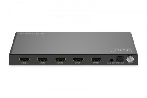 Przełącznik / Switch HDMI 4x1, 8K/60Hz (4:4:4) z HDR, 48 Gbps, HDCP 2.3, Toslink / Stereo, EDID