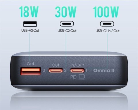 PB-Y43 Power Bank | 20000mAh | 65W | 3xUSB | PD 3.0 QC 3.0 LED PPS