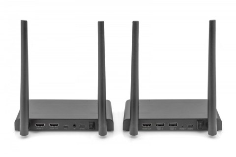 Przedłużacz/Extender KVM HDMI+USB bezprzewodowy 150m UHD 4K60Hz (zestaw)