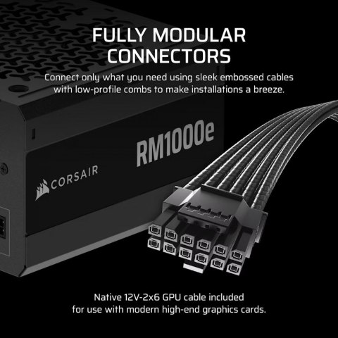 Zasilacz RM1000e PCIe5.1 80+GOLD F.MODULAR ATX3.1