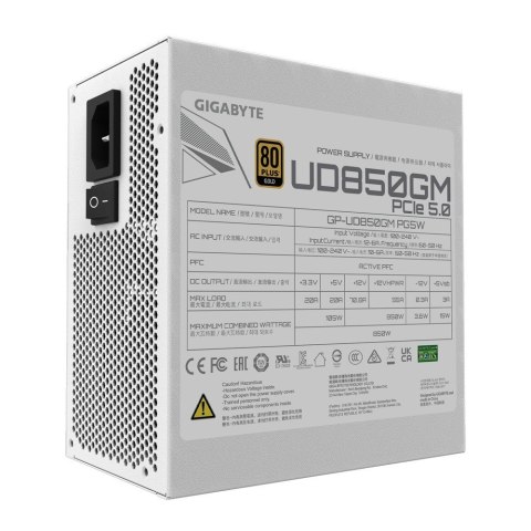 Zasilacz UD850GM PG5 850W 80plus GOLD PFC ATX biały